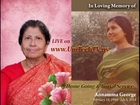 Home Going & Burial Service of Mrs. Annamma George - UniTech LIVE TV - Friday, July 11, 2014-