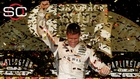 Edwards wins caution-filled race