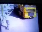 Young man narrowly escapes death after being run over by a truck