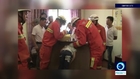 Watch as firefighters rescue a boy stuck in a sofa in China