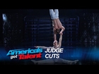 Duo Vladimir: Hand Balancers Wow the Audience with Sword Act - America's Got Talent 2015