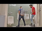 Peeing On People Bathroom Prank Part 2!