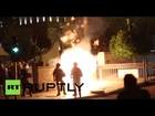 Protesters throw petrol bombs as Greek parliament votes on bailout reforms