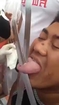 Guy has three Blades put through his Tongue