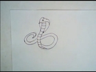 How to draw king cobra (simple drawing)