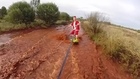 Wakeboarding Santas Ride Uluru Floodwaters on Christmas Day