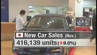 Japan's new car sales continue to fall in Nov.