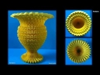 Flower Vase. Paper With Acrylic Enamel. Fold / Origami
