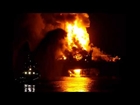 Video: Azerbaijan Guneshli's oil and gas platform burns Dec.4-5, 2015