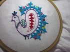 Hand Embroidery Designs | Gujrati peocock stitch | Stitch and Flower-84