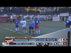 Professional women's soccer tryouts