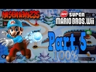 New Super Mario Bros.Wii 100% Part 5 Word 3 1/2 (1080p!) {Pro Gameplay}