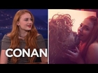 Sophie Turner Got Caught Licking A Tyrion Mask  - CONAN on TBS