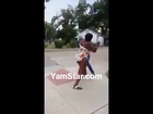 BIG RATCHET GIRL beats up SKINNY RATCHET GIRL = jungle boobs ALERT =