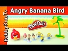 Despicable Me Surprise! Minions Find a PLAY-DOH Banana Tree! Angry Bird Helps! HobbyKidsTV™