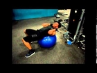 Abs+Cardio workout 3: Cable crunches with exercise ball