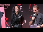 Rihanna at Hard Rock Café in Paris to announce the release of a charity t-shirt  - Part 2