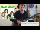 How To Play Queen - Killler Queen - guitar solo tutorial