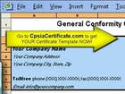 General Conformity Certification: Get YOUR Certificate Template