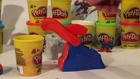 Play Doh Spiderman Fighter Pods and Play-Set we make a spider web and a Play Doh Spiderman