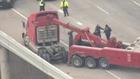 Truck cab saved after dangling off Texas overpass