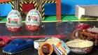Pixar Cars, 3 Kinder Surprise Eggs delivered by Mack to Radiator Springs for Lightning McQueen birth