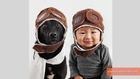 Dog and Toddler Wear Matching Outfits in Adorable Photo Series