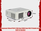 EUG 88W 1080p Projector LED HDMI 3D Full DH Portable Home Cinema Theater Digital Image Video