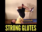 Hip thrust exercise for targeting glutes, with equalizer bar